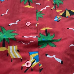 Beach short sleeve blouse.